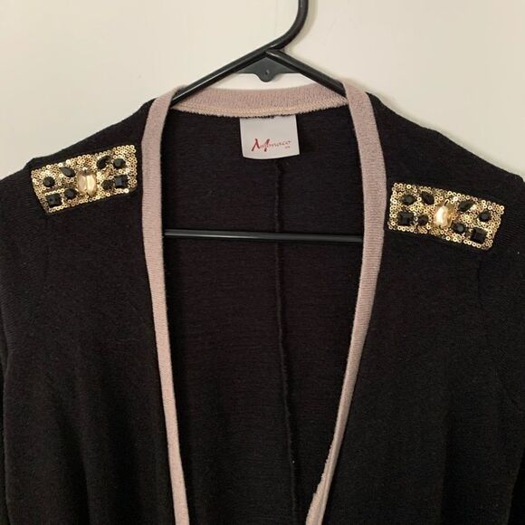 Flowy Sequin Shoulder Sweater - Picture 2 of 3